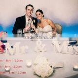 Cheap Mr & Mrs Wedding Reception Solid Wooden Letters Table Top Centrepiece Decoration thumbnail-2