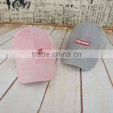 Corduroy Fabric Embroidery Patch Baseball Cap thumbnail-2