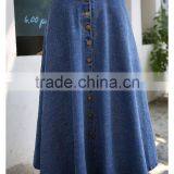 2017 New Fashion Ladies Long Denim Skirts Long Jeans Skirts thumbnail-4