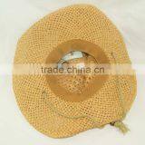 Brown Color Sombrero Woven Breathable Straw Hat Wholesale thumbnail-4