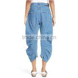 Xenia Ruched Crop Jeans thumbnail-1