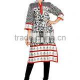 Pure Cotton Printed Styles Long Kurtis/fancy Kurti thumbnail-3