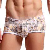 Custom Men's Sey Boer Shorts Summer Flower Printed Boers Cotton Breathable Underwear for Man 4 Colors thumbnail-5