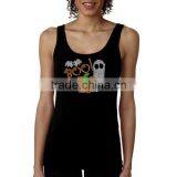 Women Fashion Cotton Tank Top Clothes Iron On Wine Rhinestone Transfer Design thumbnail-3