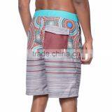 20 Inch Board Shorts With Custom Circle Print Pattern Hook And Loop Fastener Pocket Drainage Eyelets Shorts 100% Polyester thumbnail-4