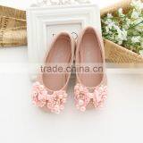 Girls Fancy Leather School Shoes Children Pearls Flat Shoes thumbnail-2