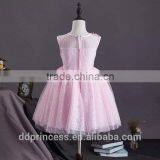 Summer Floral Dress Girls Pink Dressing Gown Fashion Puffy Children Clothes Dress thumbnail-4