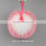 Classic Letter Fur Keychain Super BIg 15cm Fox Fur Pompoms From A to Z Keychains Real Fur Keychain Handbag Accessories thumbnail-6