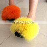 Myfur Latest Design Top Quality Many Colors Real Fox Fur Slippers for Ladies thumbnail-5