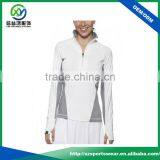 New Style Contrast Color Thumb Hole Lady Golf 1 4 Zip Pullover Sweatshirt thumbnail-4