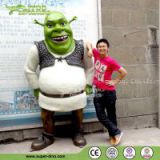 Fiberglass Cartoon Sculpture Life Size Shrek for Playground