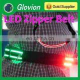 Glow waistband with aipper Flashing belt with two switches LED belt