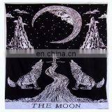 HANDICRAFTOFPINKCITY Moon Print Tapestry Indian Mandala Tapestry Hippie Wall Hanging Throw Twin Bedspread thumbnail-1