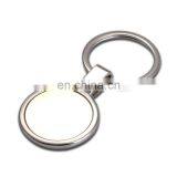 Engraving Custom Logo Blank Laser Logo Gold Silver Round Circle Keychain thumbnail-3