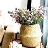 S/5 Seagrass Belly Storage Flower Basket thumbnail-1