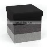 RTS Modern Living Room Furniture Tricolor Folding Storage Ottoman Hot Sell Easy Carry thumbnail-2
