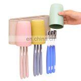 Suction Set Bathroom Plastic Toothpaste Cup Wall Mount Toothbrush Holder thumbnail-1