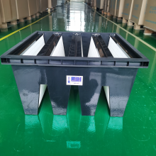 HEPA F13 Air Filter 4V V-Shape Type Air Filter With Plastic Frame and Fiberglass Medium thumbnail-3