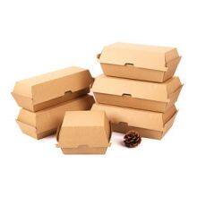 Food Grade Brown Kraft Box Takeaway Logo Printing Paper Packaging Burger Box thumbnail-1