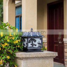 Outdoor Square Solar Pillar Lighting for Gate Lamp Led Solar Pillar Light thumbnail-4