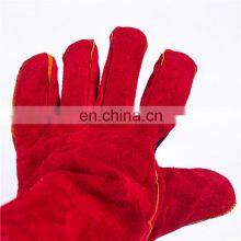 Wholesale Cheap Cowhide Split Leather Working Safety Driving Gloves Welding thumbnail-3