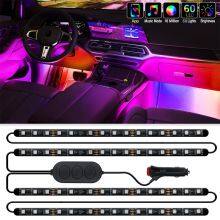 Interior Car Lights Car Led Lights APP Control with Remote Music Sync Color Change RGB