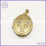 Antique Bronze Oval Open Locket thumbnail-1
