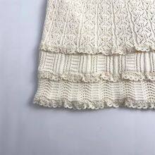 Hollow Knit Ethnic New 2025 Vest Top With Lace Decoration and Mesh Jacquard Knitting thumbnail-2