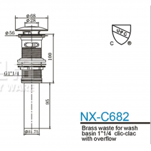 Modern Design Brass Water Waste Strainer Drainer Factory Price Cupc Certified Bathroom Accessory thumbnail-4