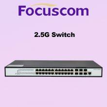 Focuscom S5720-24MP6X Layer 3 Managed PoE Switch, 24-Port 2.5G Base-T and 6-Port 10G SFP+ Uplink, Enterprise Ethernet Network Switch thumbnail-1
