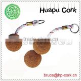 cork ball key ring