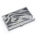 Sequined Sliver Glitter Zebra Print Business Card Holder Card Box Card Case thumbnail-1