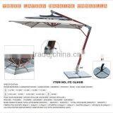 Outdoor Round Wooden Patio Parasol Folding Tilting Hawaii Parasol