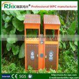 Wood Plastic Composite Dustbin for Public Landscape for Environmental WPC Dustbin
