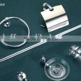 6pcs Metal Bathroom Accessories Set Includes Single Tumbler Holder ,Paper Holder Soap Holder,Towel Ring ,Towel Bar, Robe Hook thumbnail-1