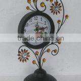 100644EA-Acrylic Diamond Metal Table Clock