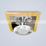 Modern Small Dimmable Ceiling Lamp, Wooden Base Ceiling Lamp, Chrome-plated, Single Lamp