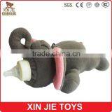 hot selling baby bottle sleeve custom plush elephant wine bottle sleeve baby pacifier toys