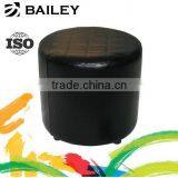 Faux Leather Round Footstool thumbnail-1