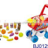 Fashion Kid Toy Funny Plastic Shopping Cart Supermarket Shopping Trolley thumbnail-2