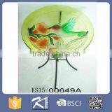 Kinsheng New Product Garden Decoration Glass Bird Bath thumbnail-3