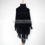 Wholesale 2015 New Design Multifunction Cape Black Cape Knitted