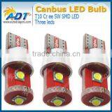Super Bright Canbus Error Free W5w T10 USA CR Chips 3 Led Bulbs Light 12v