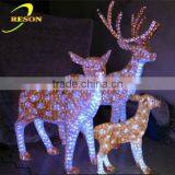 Garden Decoration 3D Acrylic Deer Family Led Christmas Ornament thumbnail-1