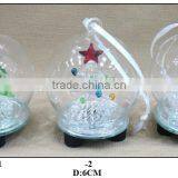 Hand Painted Glass Christmas Tree With LED Light thumbnail-1