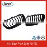 Matt Black Mesh Grill Front Gille Fit For BMW F30 3 Series thumbnail-1