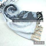A103-G New Design Low Price Spring Colombia Acrylic Jacquard Scarf thumbnail-2