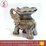 Detachable Ceramic Elephant With Tray Ceramic Crafts thumbnail-2