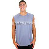 Custom design athletic men's dri-power sleeveless raglan Tee