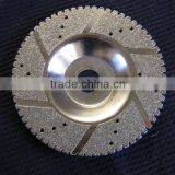 4" Electroplated Diamond Cup Wheels, Straight Turbo